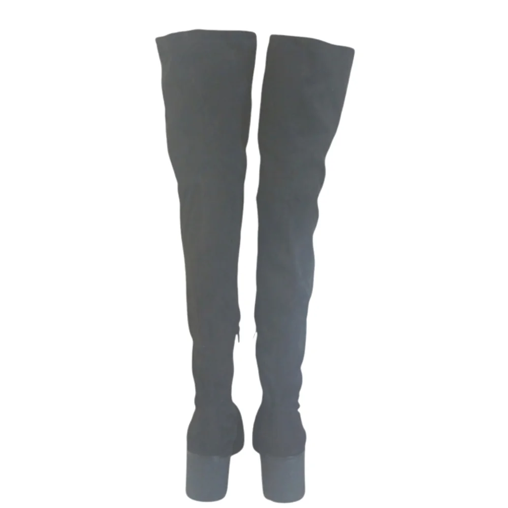 NWT Indigo Rd. Black Over the Knee Boots Wonen's Tall Block Heel Suede Boots 8.5